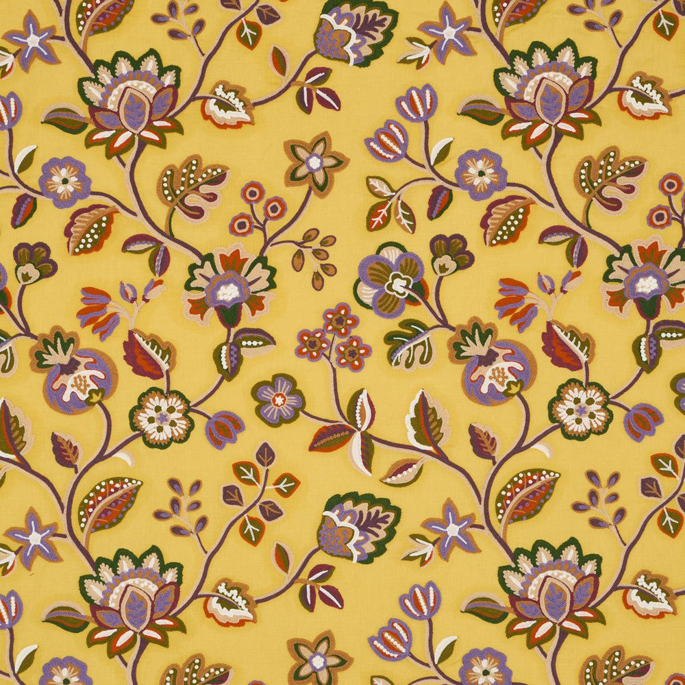Loulou Embroidery Jewel 84750 by Schumacher Designer Fabric Ashbury 25.5" - Swanky Fabrics -