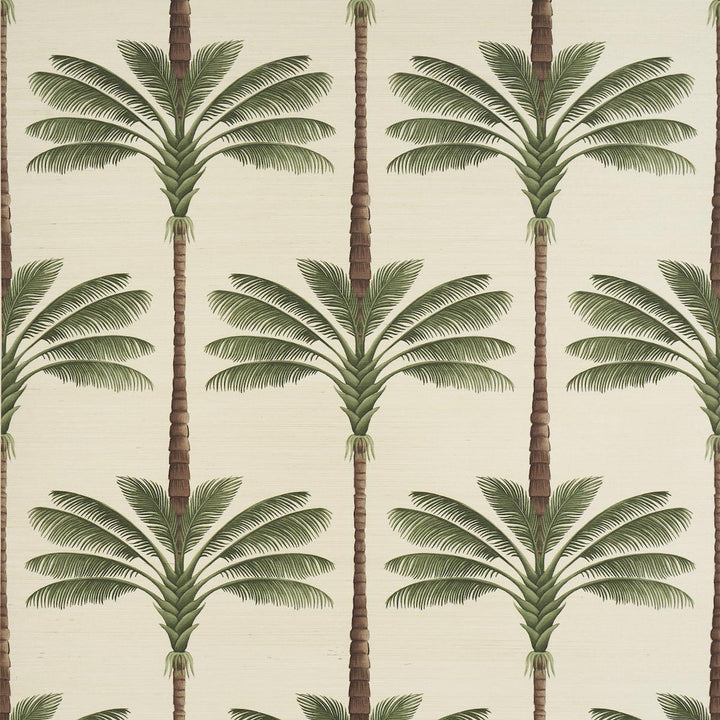 A Palm Is A Palm Sisal Daylight Evergreen 5016961 by Schumacher Designer Wallpaper Johanna Ortiz 17.0" - Swanky Fabrics -
