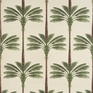 A Palm Is A Palm Sisal Daylight Evergreen 5016961 by Schumacher Designer Wallpaper