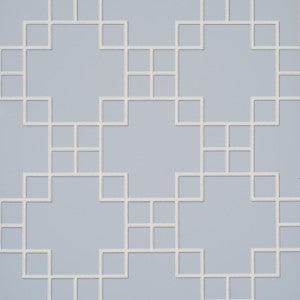 Georgette Trellis Light Blue 5016501 by Schumacher Designer Wallpaper