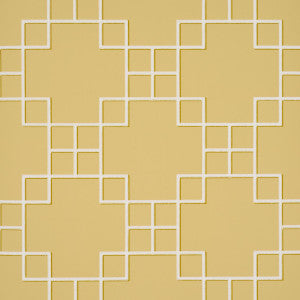 Georgette Trellis Buttercup 5016500 by Schumacher Designer Wallpaper
