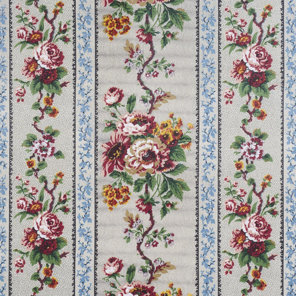 Elizabeth Chintz Rose 182040 by Schumacher Designer Fabric Rita Konig 17.0" - Swanky Fabrics -
