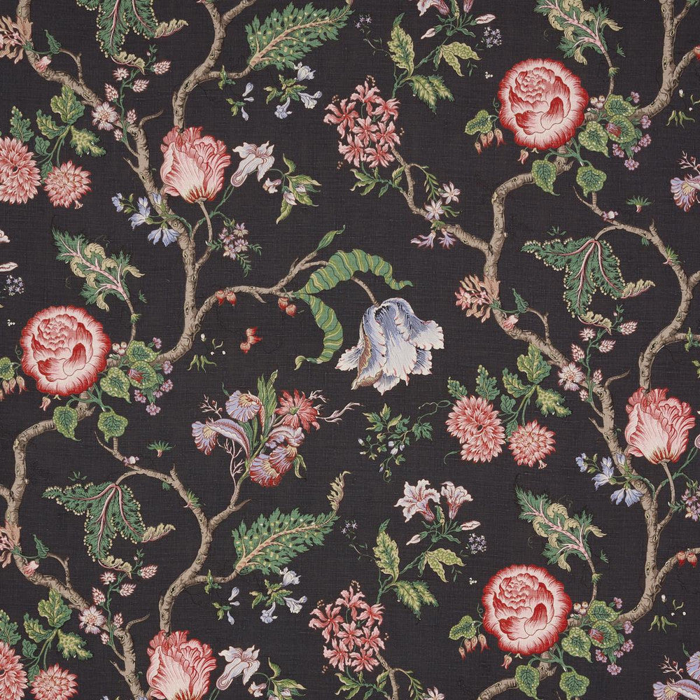 Josephine Noir 179653 by Schumacher Designer Fabric A Love Affair 27.0" - Swanky Fabrics -