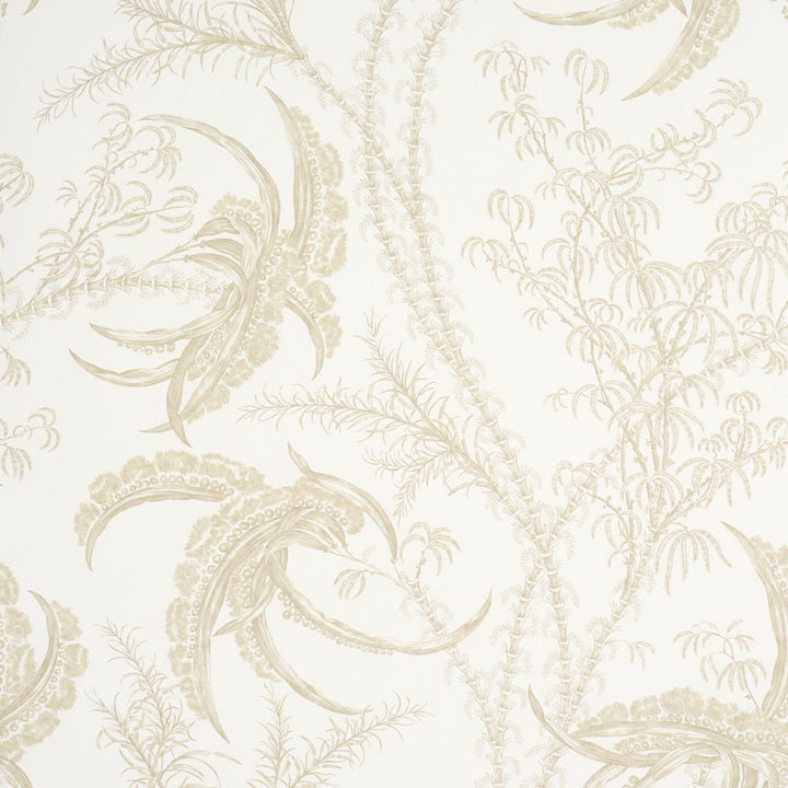 Ocean Toile Sand 5008722 by Schumacher Designer Wallpaper A Love Affair 27.0" - Swanky Fabrics -