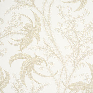 Ocean Toile Sand 5008722 by Schumacher Designer Wallpaper