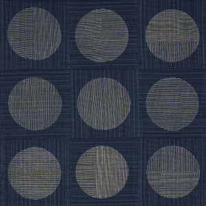 Una Hand Block Print Indigo 182302 by Schumacher Designer Fabric