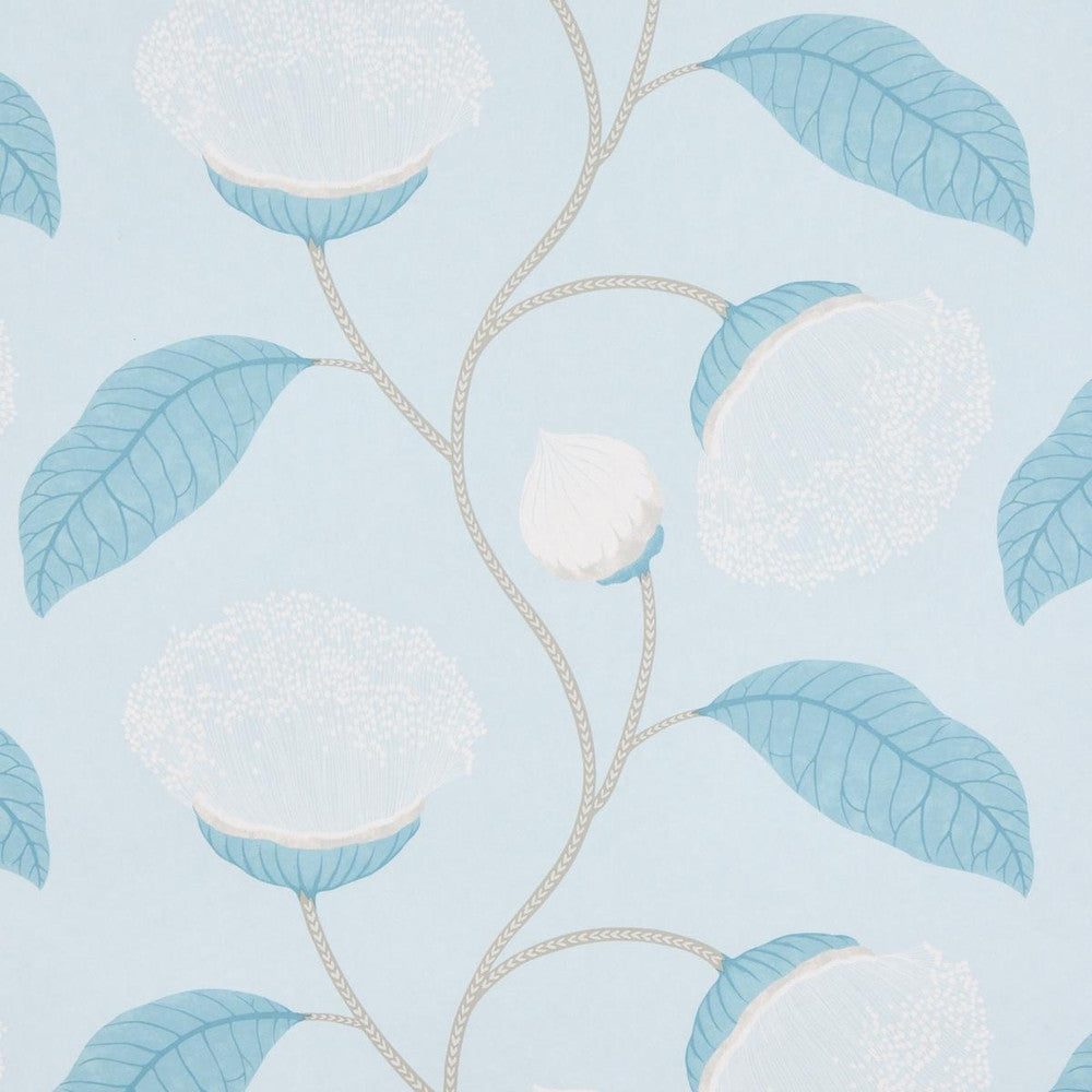Celinda Sky 5016361 by Schumacher Designer Wallpaper A Love Affair 18.0" - Swanky Fabrics -