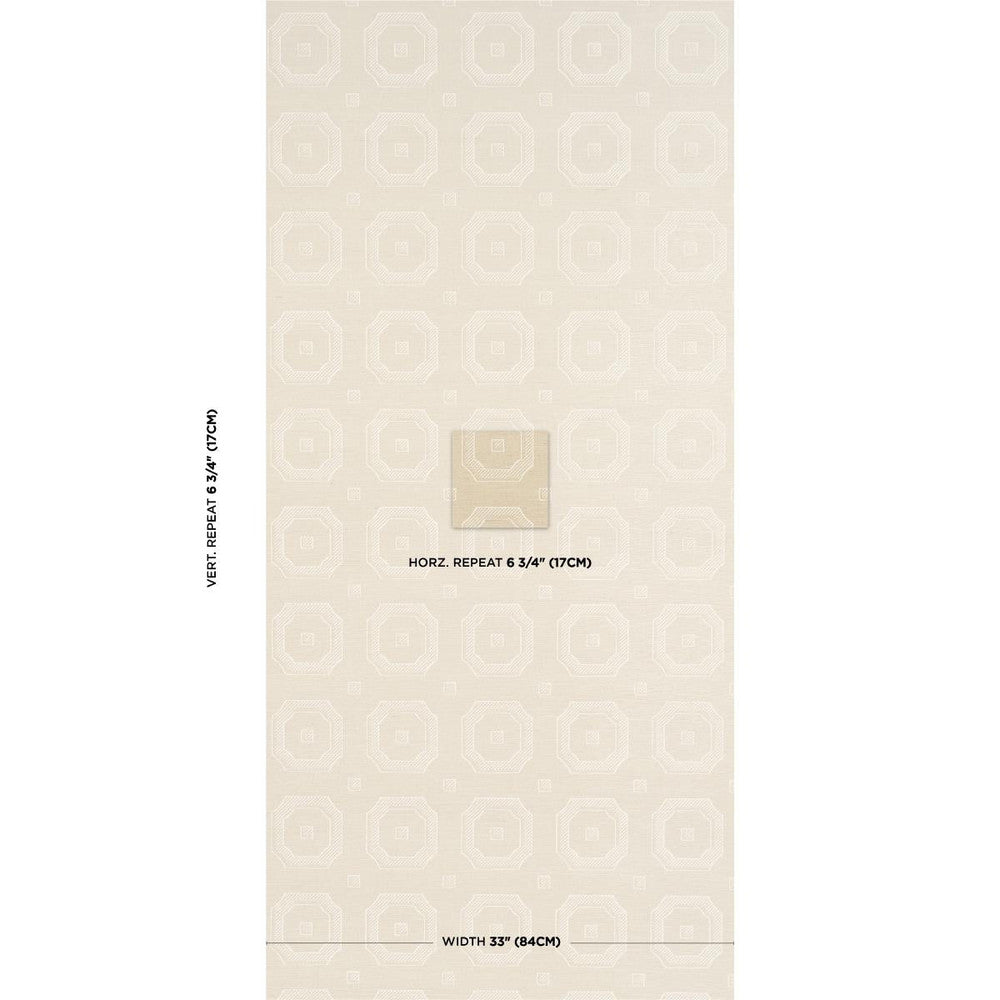 Beveled Frame Sisal Oyster 5016731 by Schumacher Designer Wallpaper Textured & Woven Wallcoverings 6.75" - Swanky Fabrics -