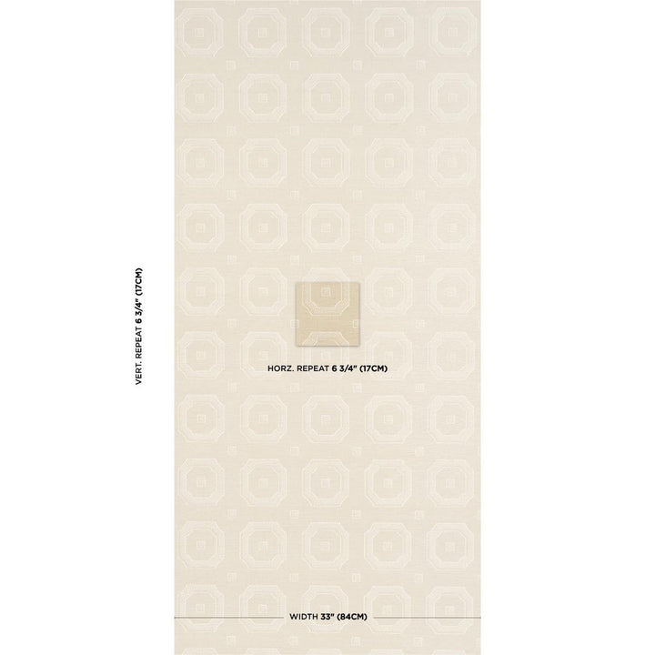 Beveled Frame Sisal Oyster 5016731 by Schumacher Designer Wallpaper Textured & Woven Wallcoverings 6.75" - Swanky Fabrics -