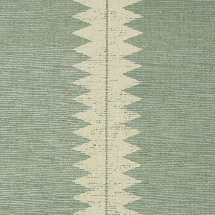 Bristle Stripe Sisal Seaglass 5016742 by Schumacher Designer Wallpaper Textured & Woven Wallcoverings 17.0" - Swanky Fabrics -