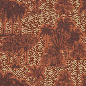 Tropical Safari Print Sunset In Los Llanos 5016921 by Schumacher Designer Wallpaper