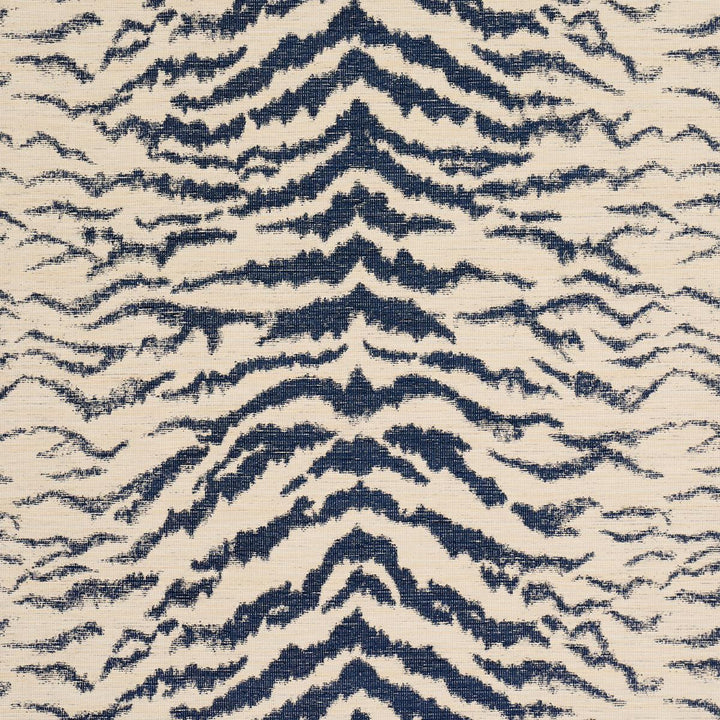 Shivalik Hills Tiger Indigo 84651 by Schumacher Designer Fabric Orpheum 27.0" - Swanky Fabrics -