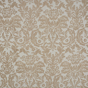 Ansley Damask Stone 71110 by Schumacher Designer Fabric