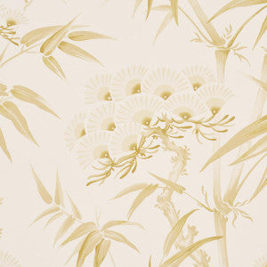 Arita Floral Citron 5009143 by Schumacher Designer Wallpaper