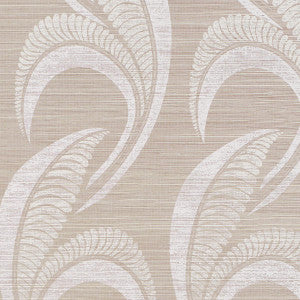Banana Leaf Sisal Silver 5016551 by Schumacher Designer Wallpaper