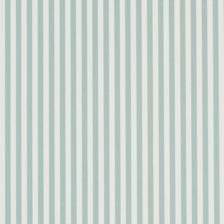 Emma Stripe Narrow Aqua 5017194 by Schumacher Designer Wallpaper Perennial Favorites - Swanky Fabrics -