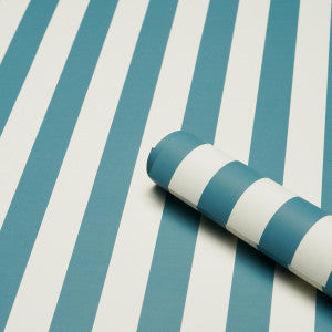 Emma Stripe Azure 5017214 by Schumacher Designer Wallpaper
