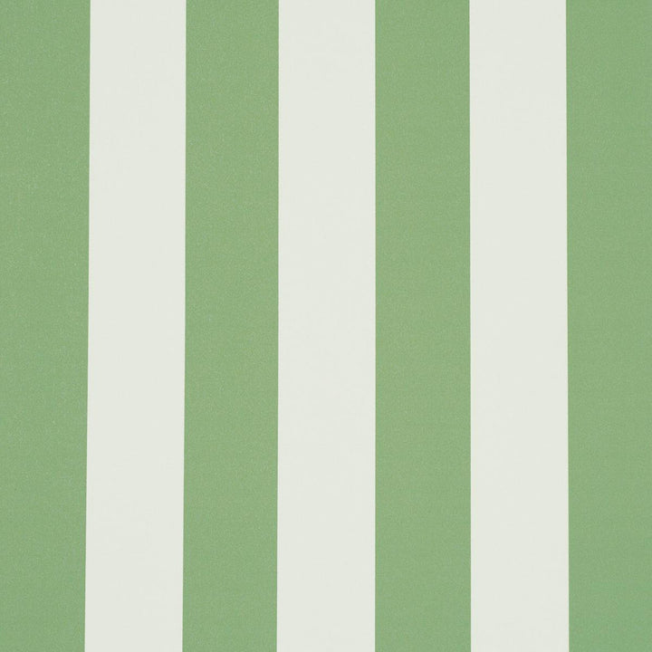 Emma Stripe Apple Green 5017216 by Schumacher Designer Wallpaper Perennial Favorites 2.5" - Swanky Fabrics -