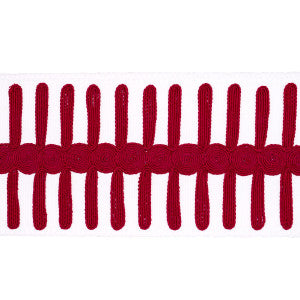 Castille Tape Red 70748 by Schumacher Designer Trim