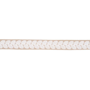 Berkeley Tape Narrow Ivory On Natural 79914 by Schumacher Designer Trim