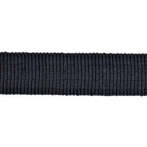 Medium Faille Tape Charcoal 83862 by Schumacher Designer Trim