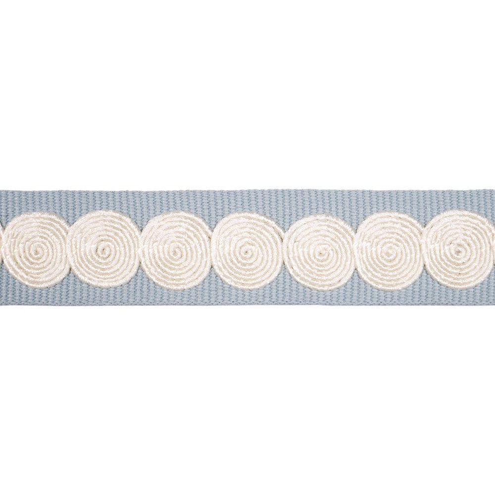 Castille Tape Narrow Sky 83880 by Schumacher Designer Trim Perennial Favorite Trims - Swanky Fabrics -