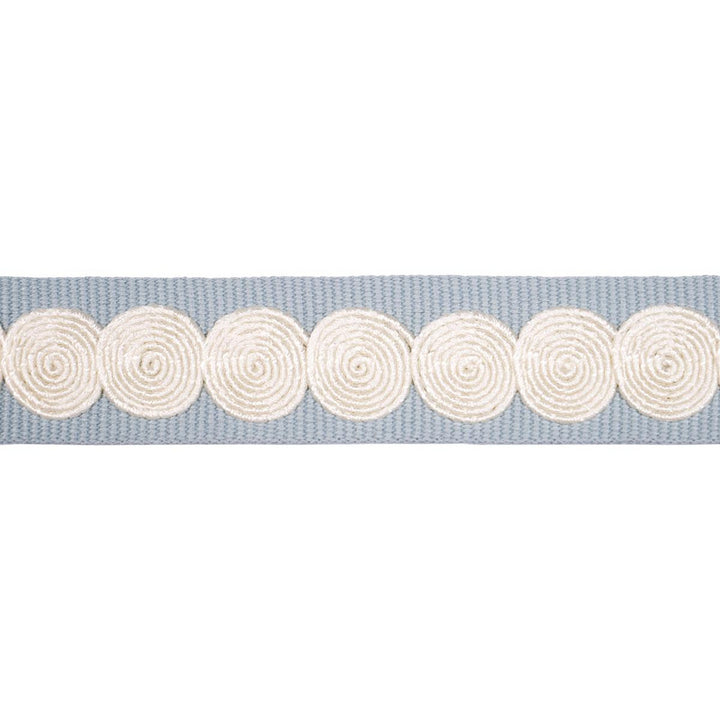 Castille Tape Narrow Sky 83880 by Schumacher Designer Trim Perennial Favorite Trims - Swanky Fabrics -