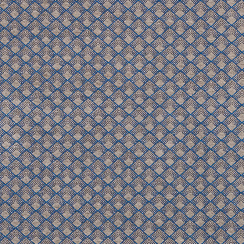 Morgan Steel Blue 71172 by Schumacher Designer Fabric ESSENTIALS: LUXE UPHOLSTERY See Sample ITALY - </p><p>Repeat: Horizontal: 1 3/4" (4CM) and Vertical: 1 1/2" (4CM) 55" (140CM) - Swanky Fabrics -