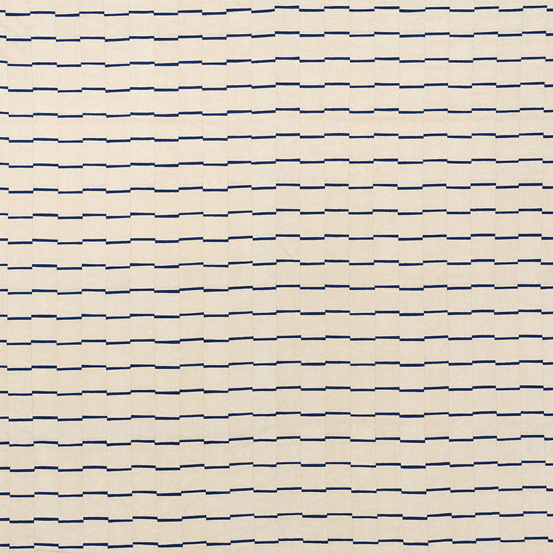 Lines Blue 71211 by Schumacher Fabric Schumacher Fabric Lines Blue 71211Fabric LINEN 45% INDIA </p><p>Repeat: H: HORZ. 4 1/2" (11CM) , V: VERT. 2 3/8" (6CM) 53 - Fabric Carolina -