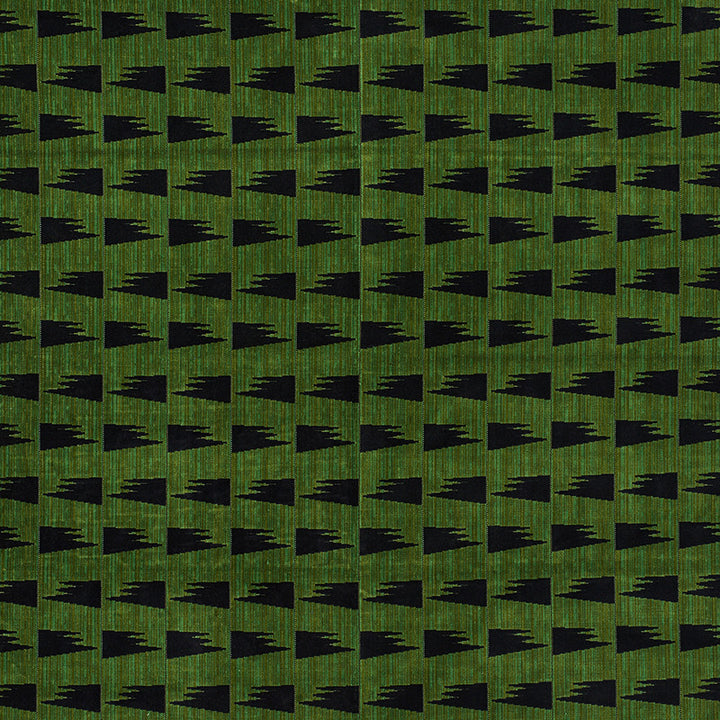 Tutsi Green 71222 by Schumacher Designer Fabric David-Kaihoi 56% Cotton, 44% Rayon - Horizontal: 4.25 and Vertical: 6.625 51 - Swanky Fabrics -