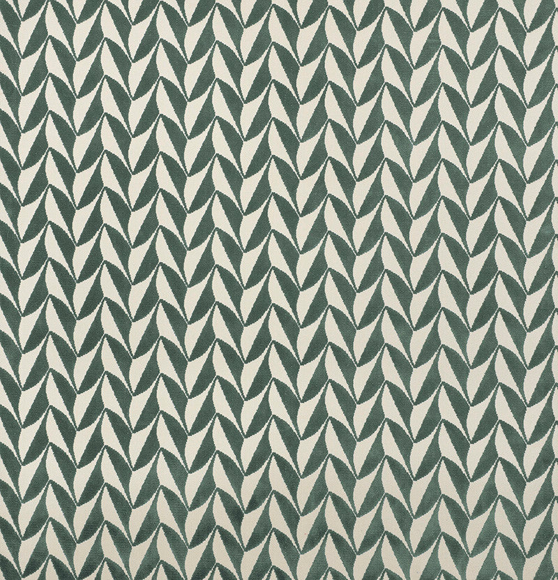 Spades Mineral 71232 by Schumacher Designer Fabric David-Kaihoi 89% Cotton, 11% Polyester - Horizontal: 2.5 and Vertical: 1.75 50.5 - Swanky Fabrics -