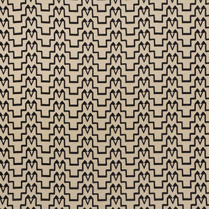 Turkish Step Black/Natural 71240 by Schumacher Designer Fabric