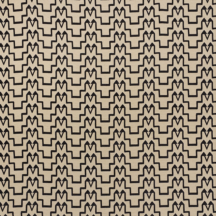 Turkish Step Black/Natural 71240 by Schumacher Fabric Schumacher Fabric Turkish Step Black/Natural 71240Fabric VISCOSE 65% TURKEY </p><p>Repeat: H: HORZ. 6 1/2" (17CM) , V: VERT. 2 3/4" (7CM) 53.5 - Fabric Carolina -