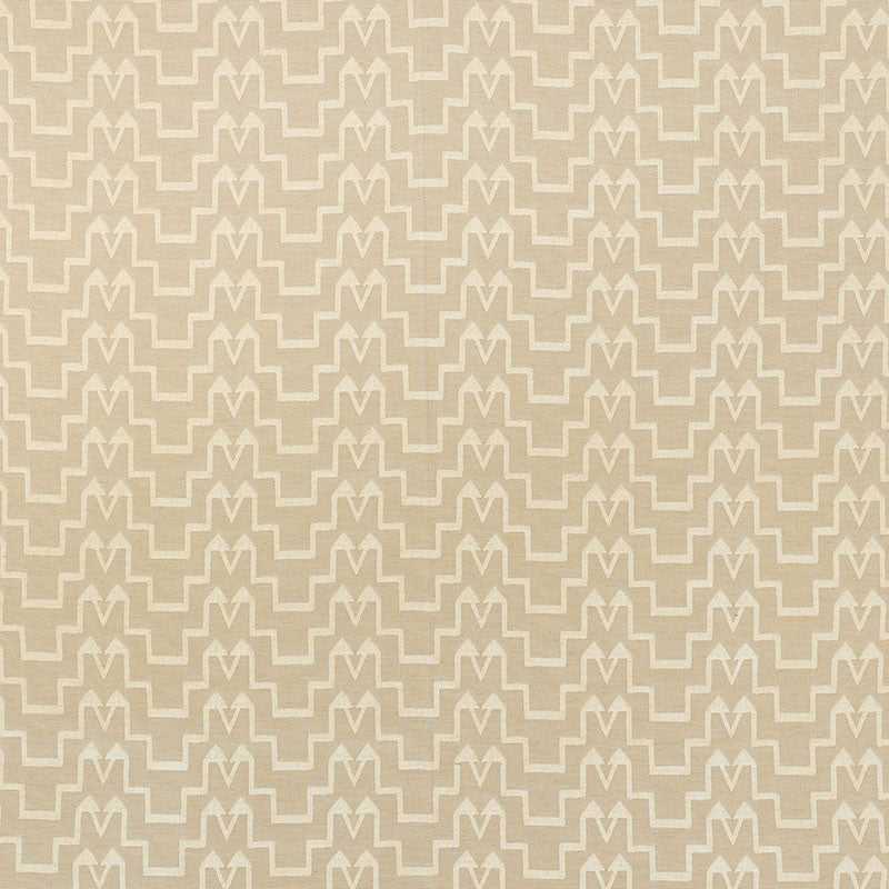 Turkish Step Ivory/Natural 71241 by Schumacher Designer Fabric DAVID KAIHOI See Sample TURKEY - </p><p>Repeat: Horizontal: 6 1/2" (17CM) and Vertical: 2 3/4" (7CM) 53 1/2" (136CM) - Swanky Fabrics -