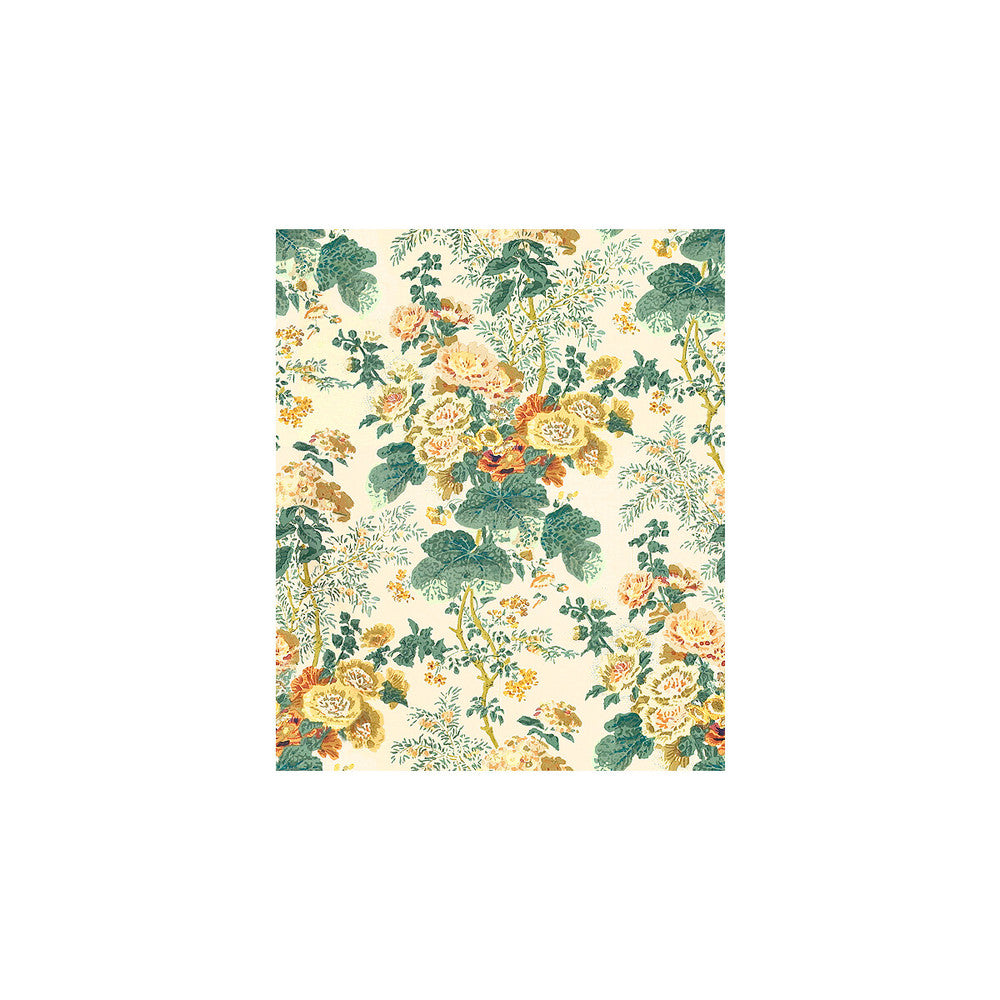 Hollyhock Hdb Yellow by Lee Jofa Designer Fabric - COTTON - 100% Thailand LIGHT Horizontal: 0 and Vertical: 40.25 47 - Swanky Fabrics -