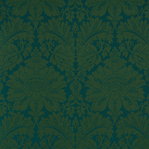 Maggiore Damasco Emerald 71281 by Schumacher Designer Fabric