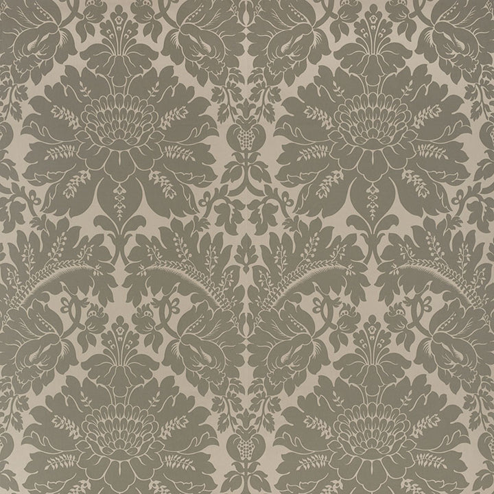 Maggiore Damasco Moonstone 71283 by Schumacher Designer Fabric DAMASCO COTTON 100% ITALY </p><p>Repeat: Horizontal: 26" (66CM) and Vertical: 31 3/4" (81CM) 54.5 - Swanky Fabrics -