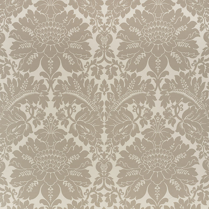 Maggiore Damasco Alabaster 71284 by Schumacher Designer Fabric DAMASCO See Sample ITALY - </p><p>Repeat: Horizontal: 26" (66CM) and Vertical: 31 3/4" (81CM) 54 1/2" (138CM) - Swanky Fabrics -