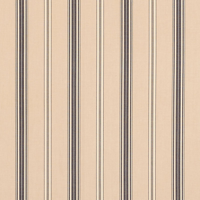 Coco Stripe Stone 71292 by Schumacher Designer Fabric ESSENTIALS: STRIPES II COTTON 65% LINEN 35% INDIA </p><p>Repeat: Horizontal: 4 1/2" (12CM) and Vertical: 55.75 - Swanky Fabrics -