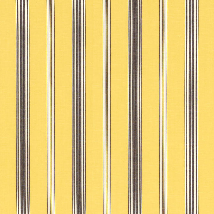 Coco Stripe Yellow 71294 by Schumacher Designer Fabric ESSENTIALS: STRIPES II See Sample INDIA - </p><p>Repeat: Horizontal: 4 1/2" (12CM) and Vertical: - 55 3/4" (142 CM) - Swanky Fabrics -
