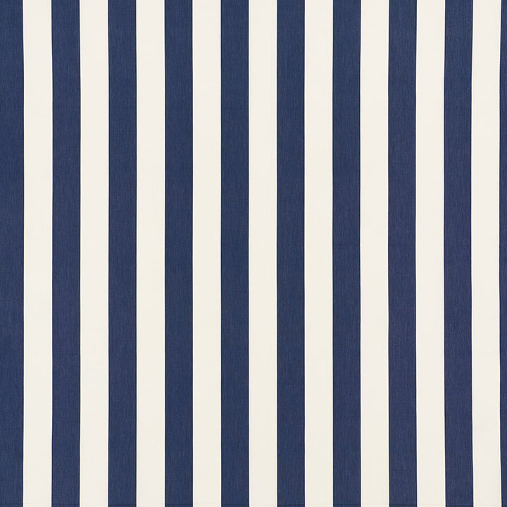 Andy Stripe Navy 71323 by Schumacher Designer Fabric Essentials-Classic-Stripes 100% Cotton - Horizontal: 5.5 and Vertical: - 55 - Swanky Fabrics -