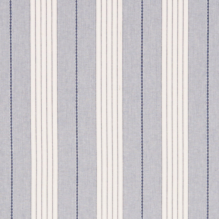 Audrey Stripe Navy 71370 by Schumacher Designer Fabric ESSENTIALS: STRIPES II See Sample INDIA - </p><p>Repeat: Horizontal: 4 3/4" (12CM) and Vertical: - 54" (137 CM) - Swanky Fabrics -
