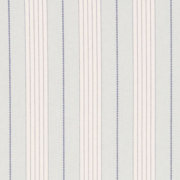 Audrey Stripe Sky 71371 by Schumacher Fabric Schumacher Fabric Audrey Stripe Sky 71371Fabric COTTON 100% INDIA </p><p>Repeat: H: HORZ. 4 3/4" (12CM) , V: 54 - Fabric Carolina -