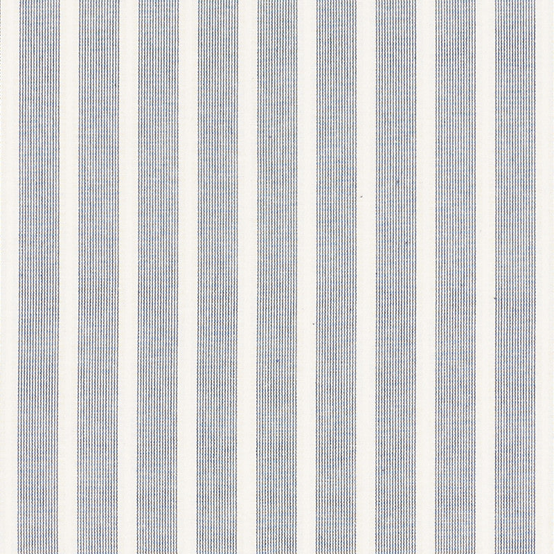 Jean Stripe Navy 71381 by Schumacher Designer Fabric Essentials-Stripes-Ii 100% Cotton - Horizontal: 1 and Vertical: - 54 - Swanky Fabrics -