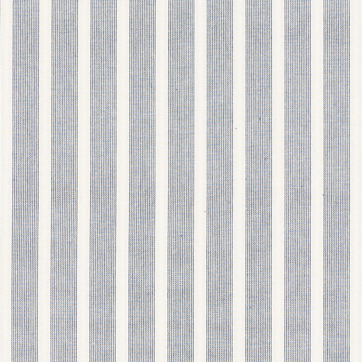 Jean Stripe Navy 71381 by Schumacher Designer Fabric Essentials-Stripes-Ii 100% Cotton - Horizontal: 1 and Vertical: - 54 - Swanky Fabrics -