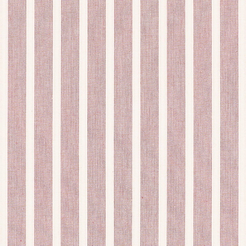 Jean Stripe Red 71382 by Schumacher Designer Fabric Essentials-Stripes-Ii 100% Cotton - Horizontal: 1 and Vertical: - 54 - Swanky Fabrics -