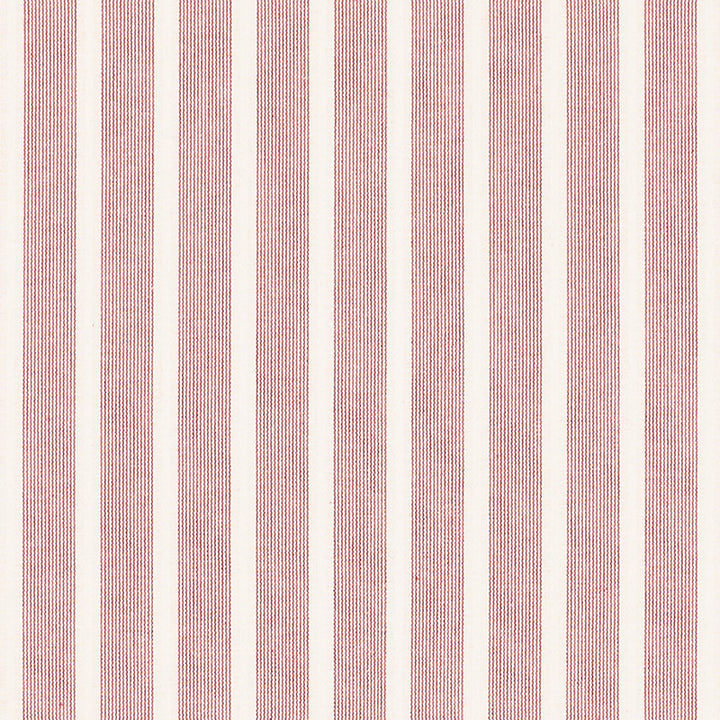 Jean Stripe Red 71382 by Schumacher Designer Fabric Essentials-Stripes-Ii 100% Cotton - Horizontal: 1 and Vertical: - 54 - Swanky Fabrics -