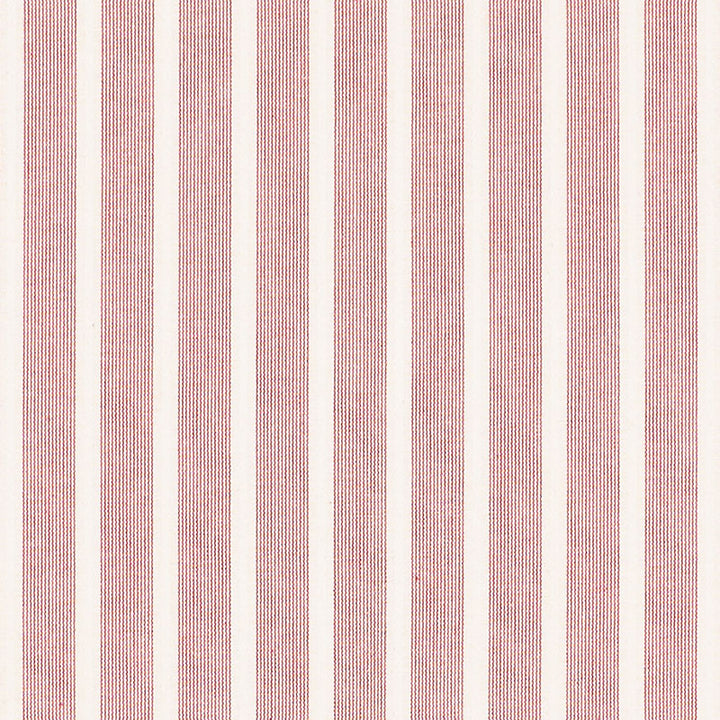 Jean Stripe Red 71382 by Schumacher Designer Fabric ESSENTIALS: STRIPES II COTTON 100% INDIA </p><p>Repeat: Horizontal: 1" (3CM) and Vertical: 54 - Swanky Fabrics -