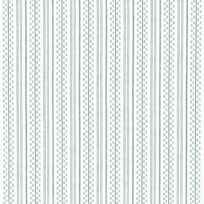 Jack Stripe Sky 71410 by Schumacher Designer Fabric Essentials-Stripes-Ii 100% Cotton - Horizontal: 1.125 and Vertical: - 53 - Swanky Fabrics -