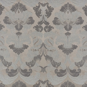 Molveno Damasco Pewter 71470 by Schumacher Designer Fabric